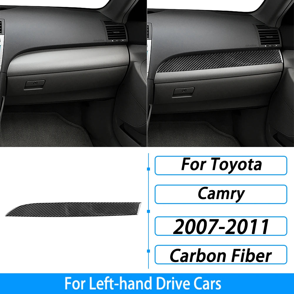 Toyota Camry 2007–2011 Carbon Fiber Interior Trim Set - Center Console, Gear Shift & Air Vent Decorative Covers