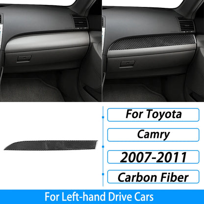 Toyota Camry 2007–2011 Carbon Fiber Interior Trim Set - Center Console, Gear Shift & Air Vent Decorative Covers