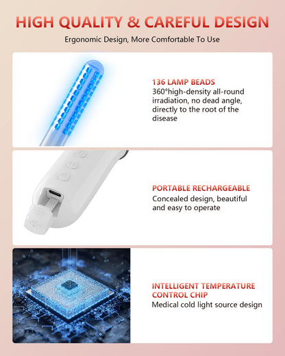 KTS Wireless Vaginal Vibrator Massager with Red Light Therapy for Vaginitis & Vaginal Tightening