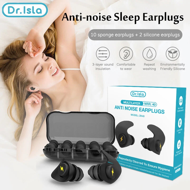 6PCS Three-Layer Silicone Earplugs — Anti-Noise Soft Comfort Ear Protectors for Sleeping