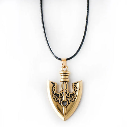 JoJo’s Bizarre Adventure Kujo Jotaro Arrow Keychain - Golden Metal Anime Choker Charm Gift