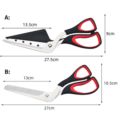 Pro Pizza Scissors - Sharp Stainless Steel Blade, Detachable Cutter, Easy Pizza Cutting Spatula Slicer Tool