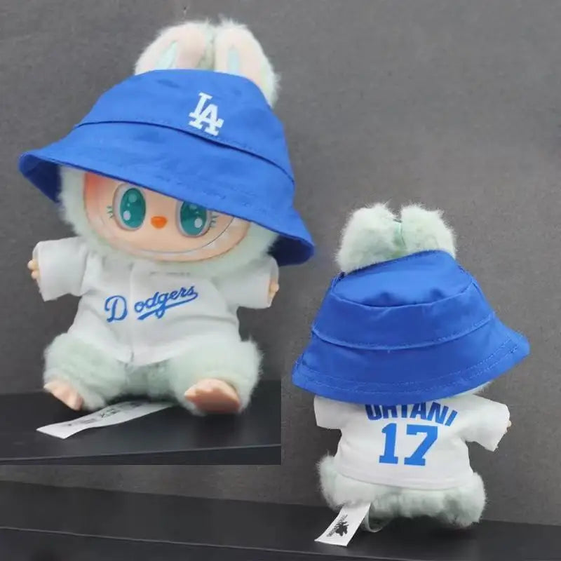 17cm Labubu Doll Clothing – Baseball Suit Size 5 Set for V1/V2 Macaron Sitting Party DIY Handmade Doll Accessories & Gift