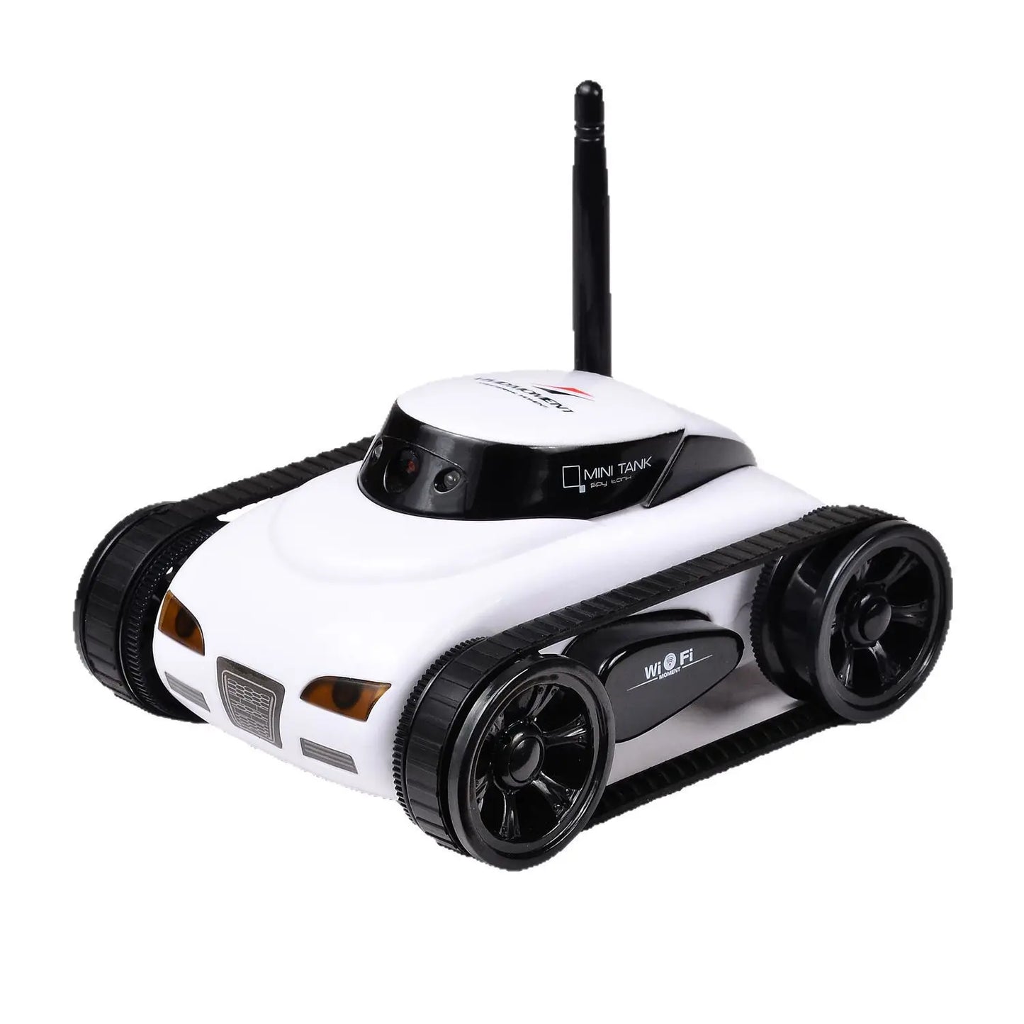 WiFi Remote Control Camera Tank Toy - 4-Channel Real-Time Video Transmission Tracked RC Car for Kids Gift