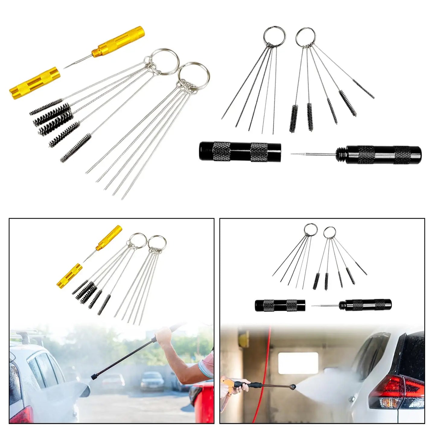 Airbrush Cleaning Kit with Cleaner Brush – For Equipment, Auto Parts & Thin Tube Cleaning
