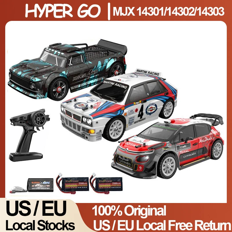 MJX 14301/14302/14303 1/14 RC Car — 55km/h Brushless HYPER GO 2.4G 4WD Off-Road High-Speed Remote Control Car Truck Hobby Toy