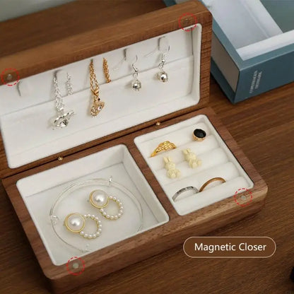 33WE Jewelry Storage Box - Bracelet, Earrings & Necklace Carrying Case Gift