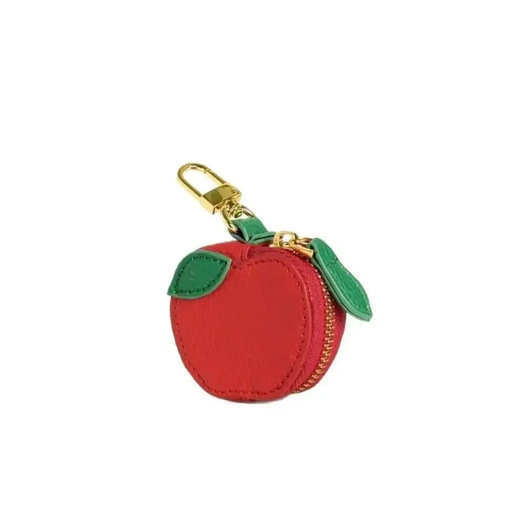 Mini Cherry & Strawberry Coin Purse – Cute PU Leather Keychain Bag for Earphones and Small Storage, Korean Style
