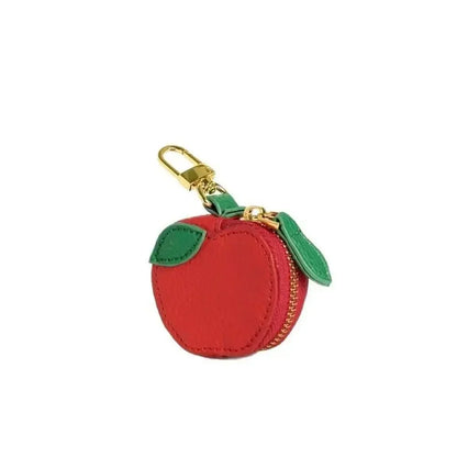 Mini Cherry & Strawberry Coin Purse – Cute PU Leather Keychain Bag for Earphones and Small Storage, Korean Style
