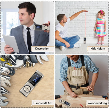 40M/60M Mini Smart Laser Distance Meter | Portable USB Rechargeable Infrared Rangefinder