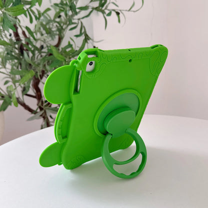 3D Cartoon Frog iPad Case - Soft Silicone Protective Cover with Adjustable Stand