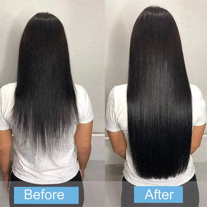 Kinky Straight Clip-In Hair Extensions – 100% Real Human Hair, Natural Black, 8 Pcs/120g, Full Head Brazilian Remy