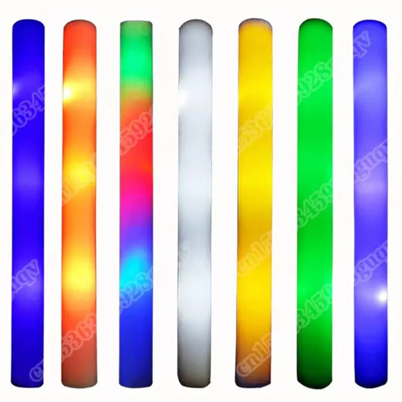 30Pcs Foam Glow Sticks – Colorful LED Flashing Glow Sticks with 3 Modes for Parties, Weddings & Concerts