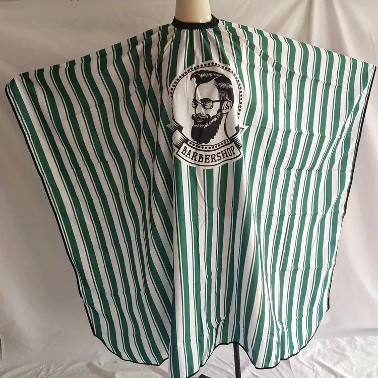 Retro Hairdressing Cape – Waterproof Patterned Salon Barber Gown, Professional Hair Stylist Cutting Apron
