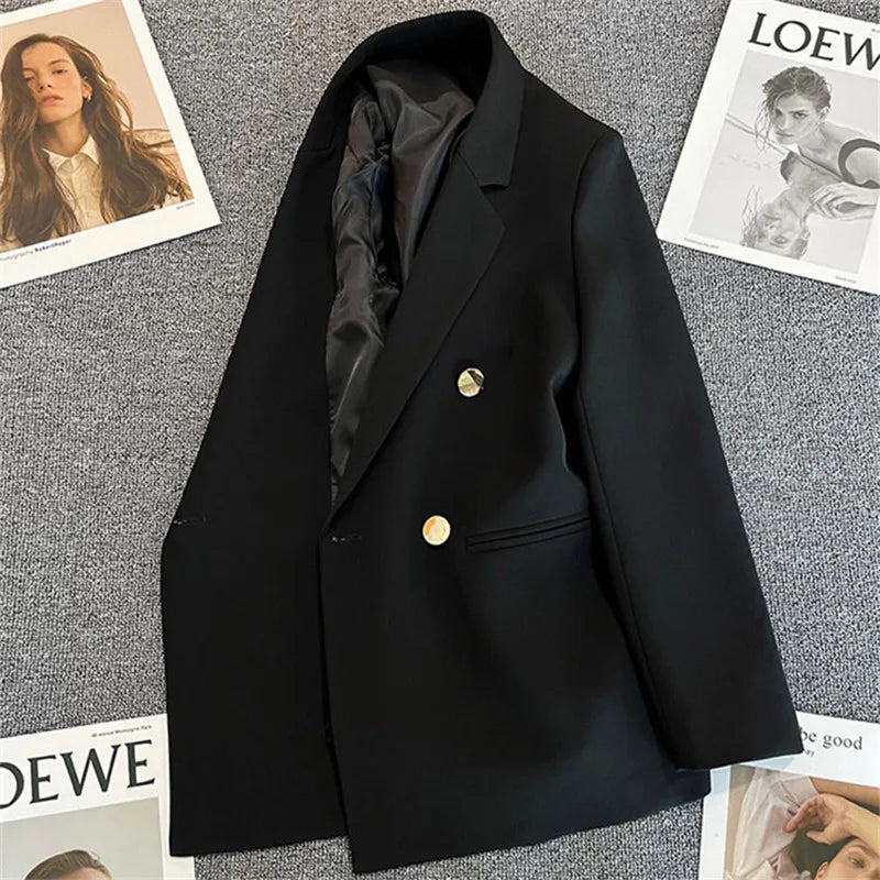 2023 Women's Elegant Single Button Blazer – Slim Fit Long Sleeve Office Jacket for Autumn & Winter