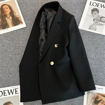 2023 Women's Elegant Single Button Blazer – Slim Fit Long Sleeve Office Jacket for Autumn & Winter