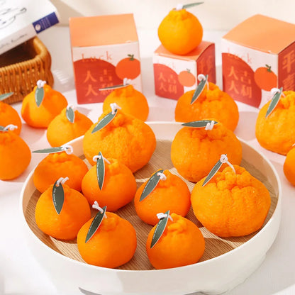 Internet Celebrity Ugly Orange Aromatherapy Candle – Soy Wax Creative Gift, Shooting Props & Scene Decoration Ornament
