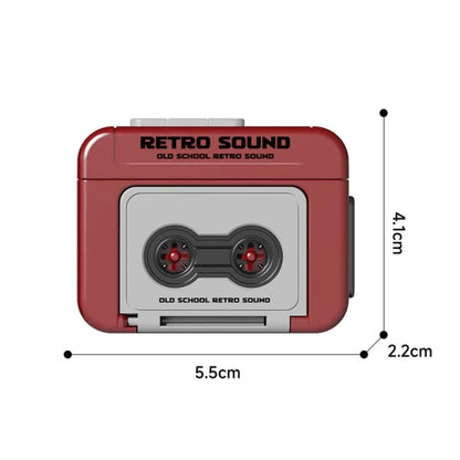Retro Recorder Keychain - 15-Second Voice Recorder Cassette Tape Pendant for Bags, Couples & Friends