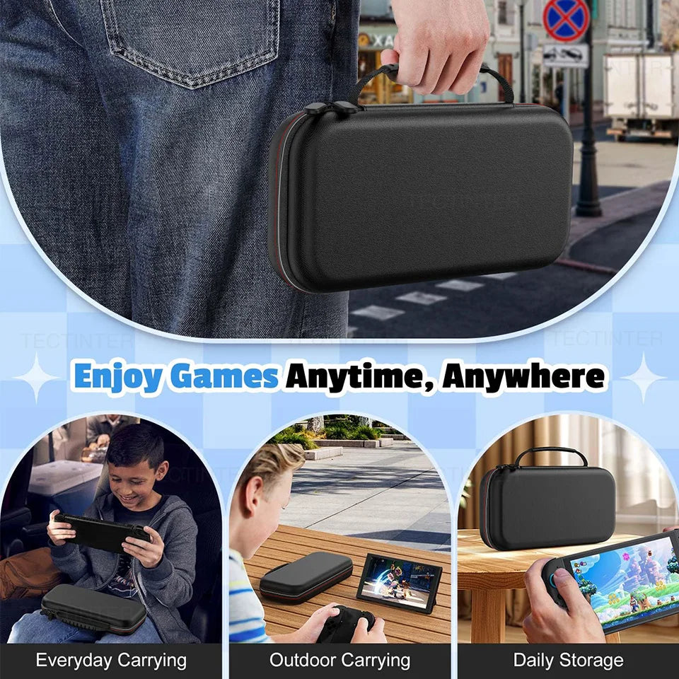 Travel Carrying Case for Nintendo Switch 2 — EVA Hard Shell, Shockproof Storage Bag & Protective Pouch for Accessories