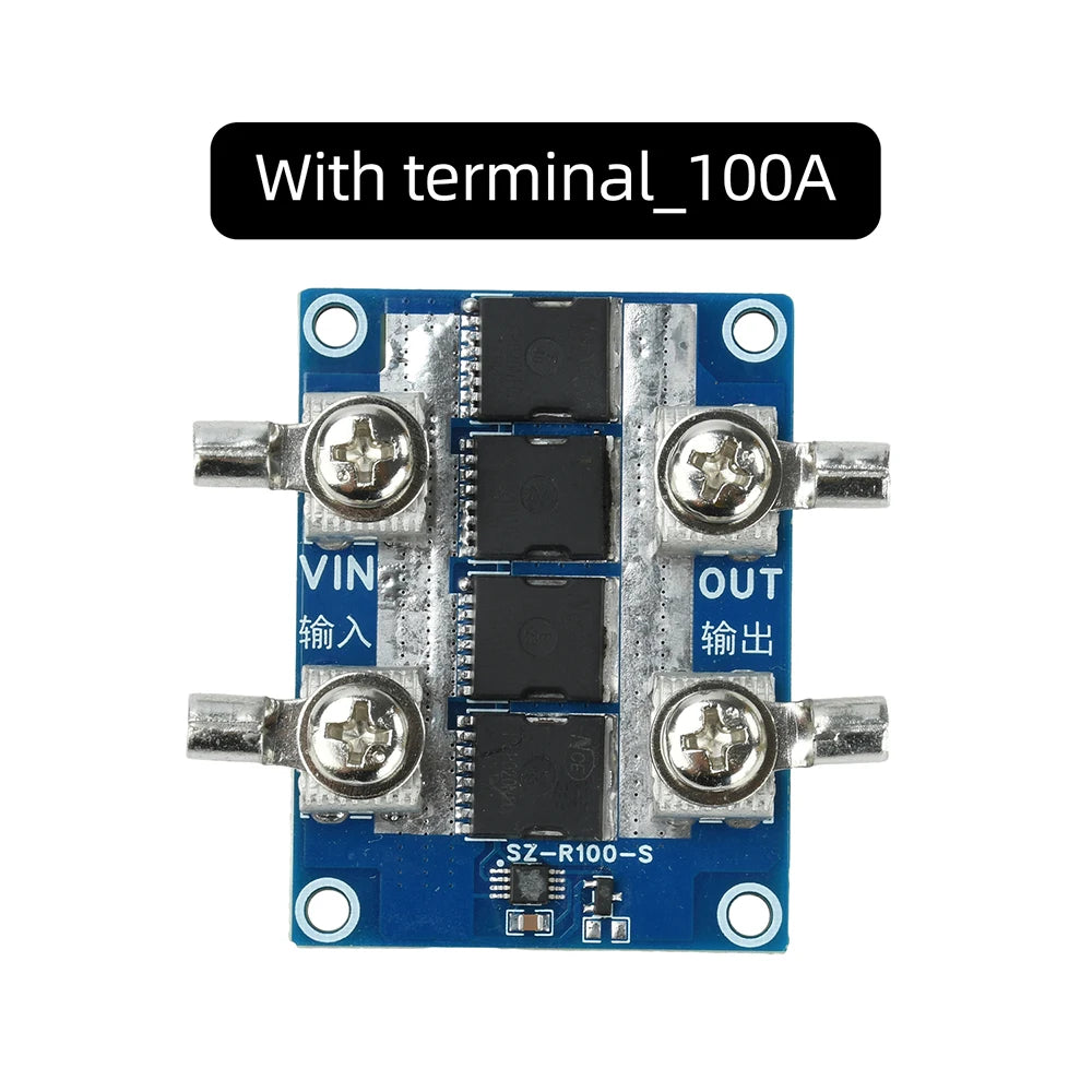 Ideal Diode Module 40A 65A 100A - No-Ground Anti-Reverse Current & Backfeed Protection for Solar and Battery Power Systems