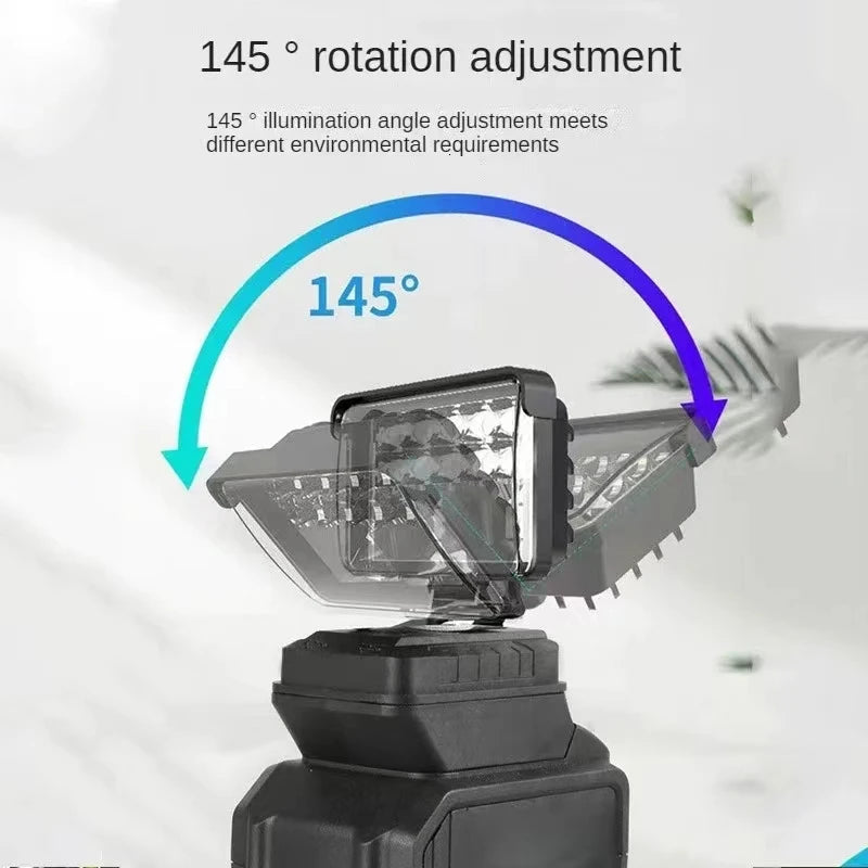 3/4/5/8-Inch LED Portable Spotlights – Cordless Handheld Work & Fishing Light, Emergency Tool Lamp for Dewalt 18V Battery