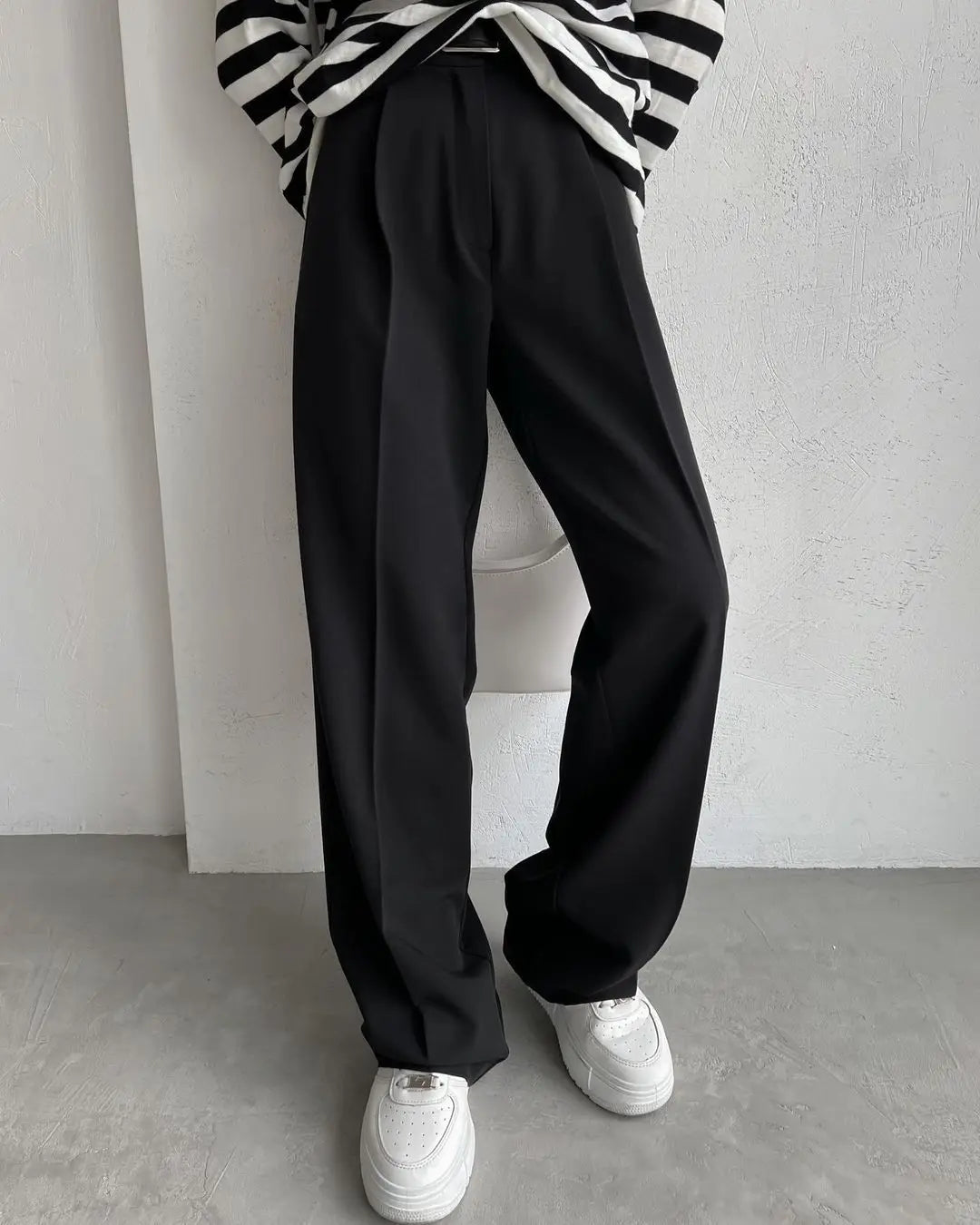 Women's Classic Straight Leg Pants – Versatile Loose Fit, Wide Leg for Office, Tourism, Spring & Summer Casual Wear