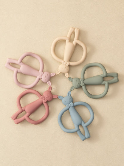 Silicone Baby Rabbit Teether Toy - Cartoon Nursing Chew Toy for Newborns Infants Teething Relief Gift