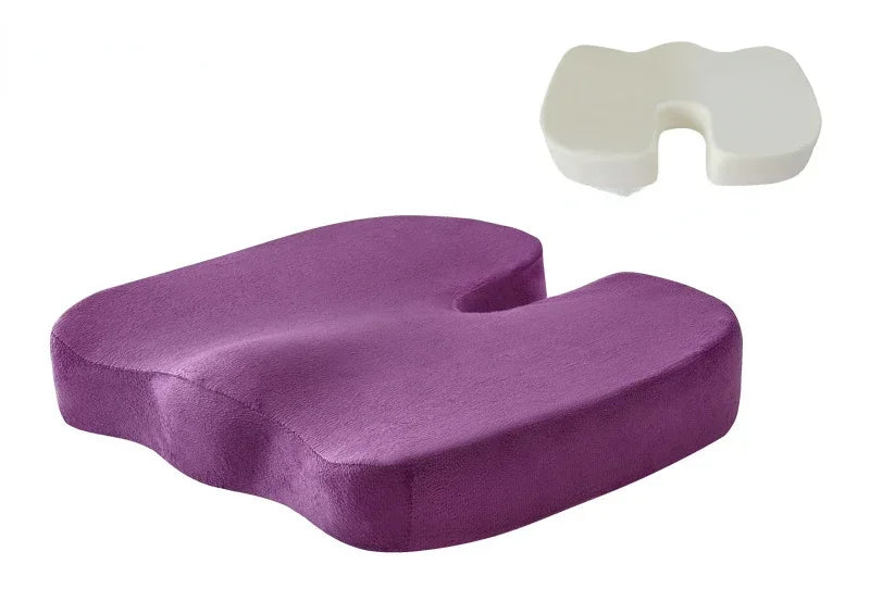 Orthopedic Memory Foam Seat Cushion – U-Shaped Coccyx Support Pad for Office Chair, Car & Home Comfort Massage Cushion