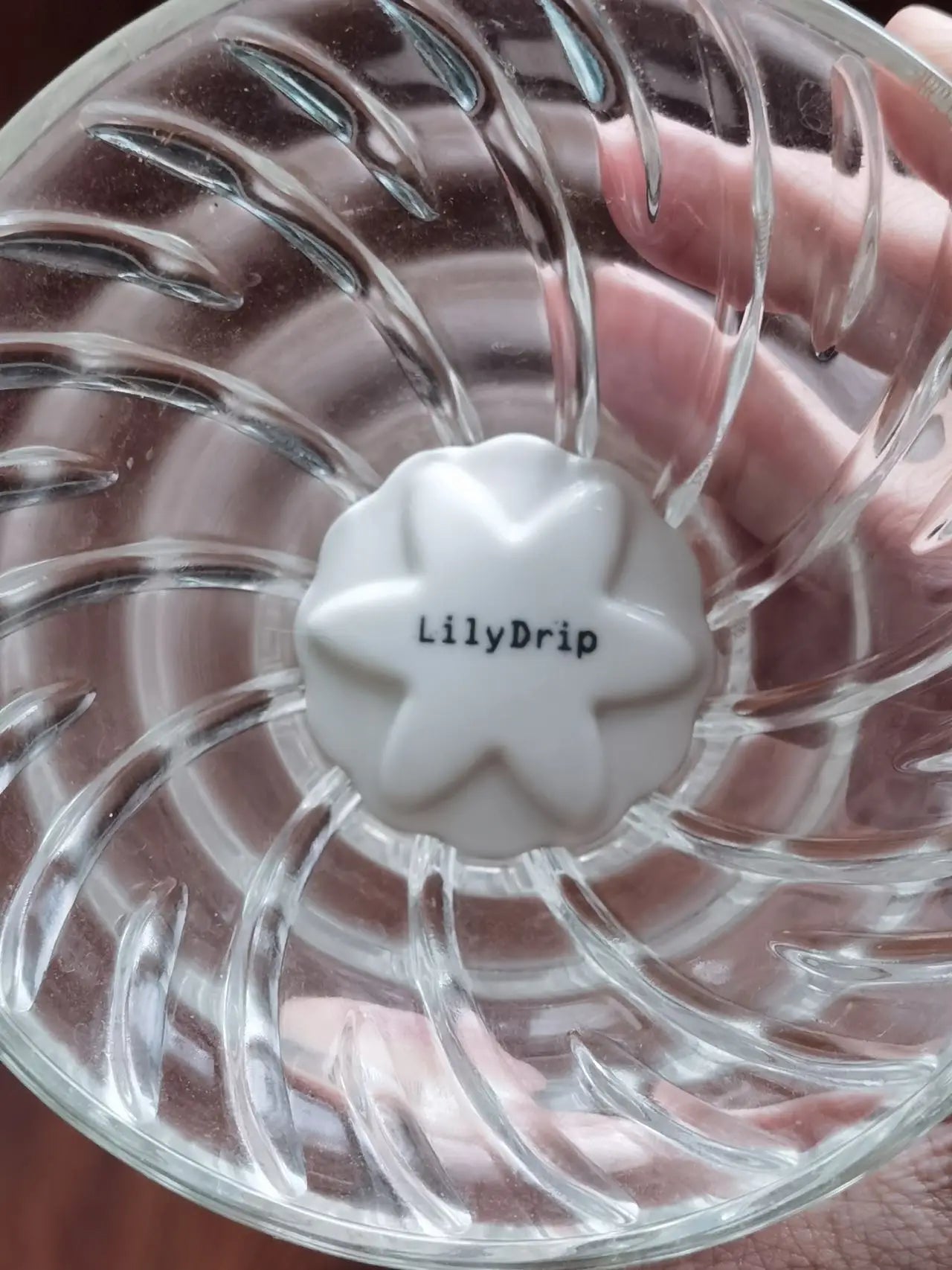 Lilydrip Ceramic Lotos Pour Over Coffee Dripper – Wave Filter Brewer Assistant Compatible with Conical Paper Filters