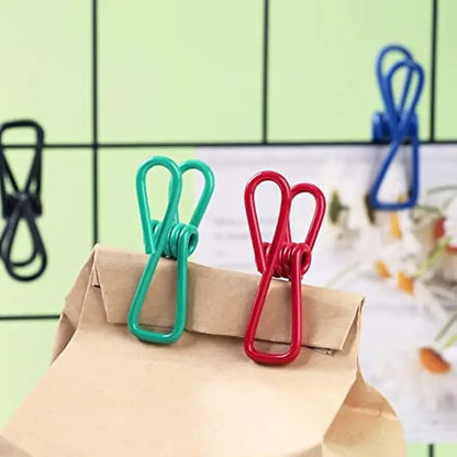 10-Pack Chip Clips - Utility PVC-Coated Steel Clips for Food Packages, Chips Bags, Clothes, and More