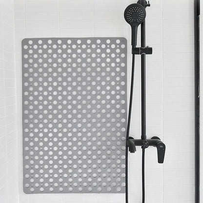 Non-Slip Bath Mat with Drain Holes – Easy Clean Bathtub Mat with Suction Cups for Bathroom Safety