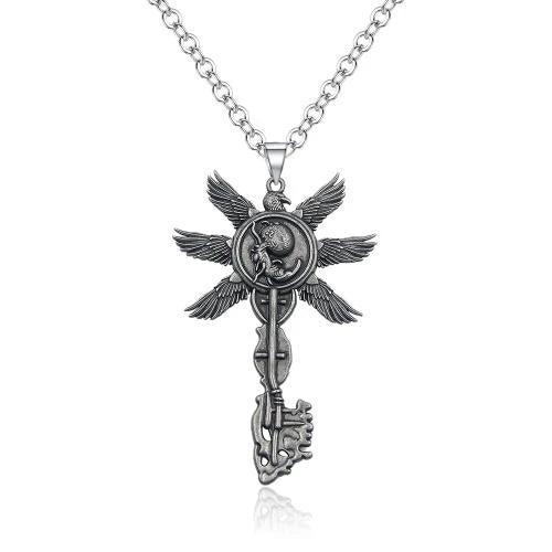 Six-Winged Unborn Metal Keychain - Game Village Inspired Alloy Pendant Keyring & Collectible Gift