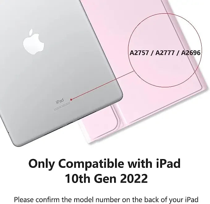 iPad 10th Generation 2022 Case – 10.9 Inch with Detachable Wireless Bluetooth Keyboard & Tablet Cover