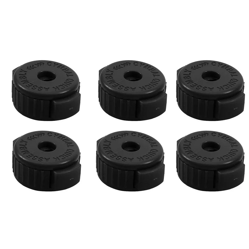6-Pcs Drum Set Quick Release Caps – Cymbal Nut & Stand Screw Fixing Buckles for Drum Accessories