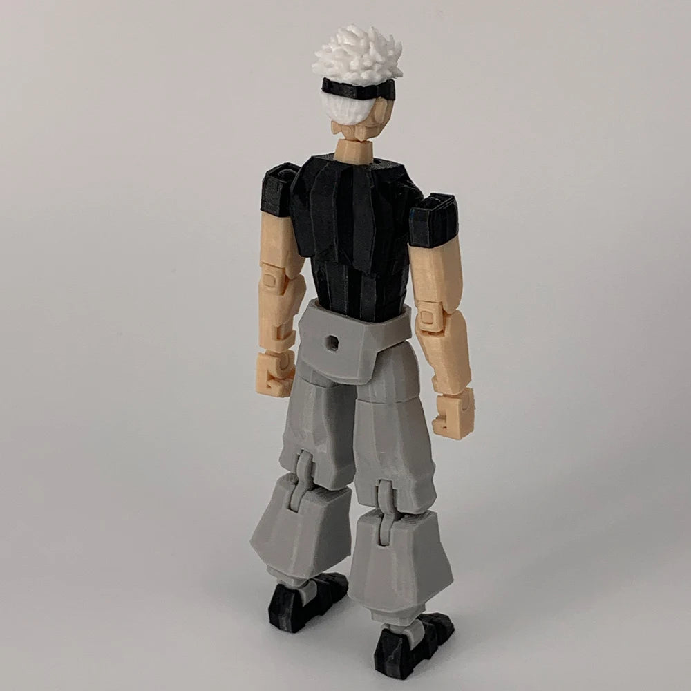 3D Printed Jujutsu Kaisen Gojo Satoru Figure — Multi-Jointed Anime Action Toy & Mannequin Model Ornament Gift