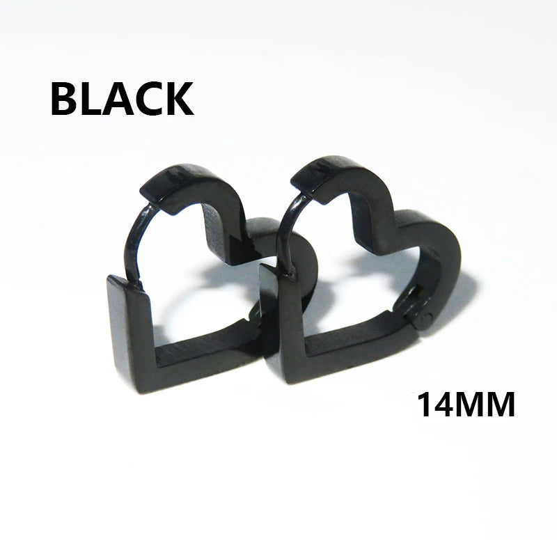 Stainless Steel Triangle Earrings - Unisex Punk Rock Geometric Push-Back Jewelry for Men & Women