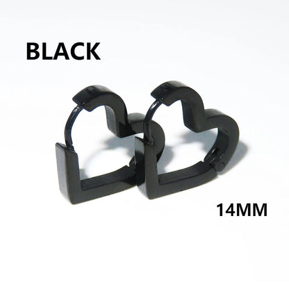 Stainless Steel Triangle Earrings - Unisex Punk Rock Geometric Push-Back Jewelry for Men & Women