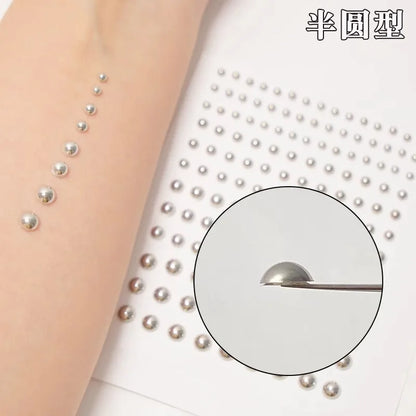 165PCS Non-Piercing Lip, Nail & Body Stickers – Self-Adhesive, Waterproof, Reusable Fake Jewelry for Lip, Eyebrow, Nose & Belly Button