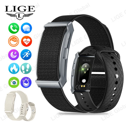 LIGE No-Screen Fitness Smart Bracelet - Sports Activity Tracker with Call Alerts, Heart Rate Monitor & IP68 Waterproof Design