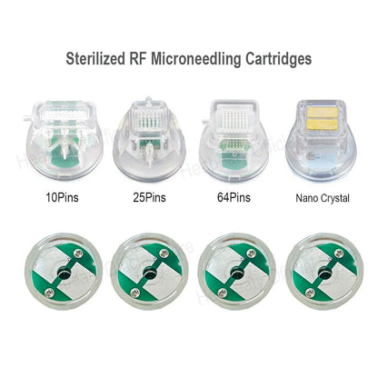 Disposable Fractional RF Cartridge – Gold Plated 10/25/64 Pins Nano Accessory for Anti-Stretch Marks Treatment