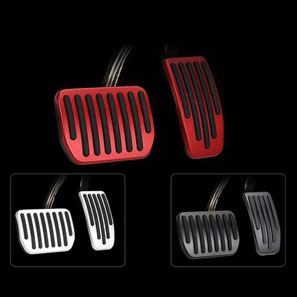 Tesla Model 3 Y Highland (2022-2024) Foot Pedal Covers - Aluminum Alloy Accelerator, Gas, Fuel Brake and Rest Pads Mat Accessories