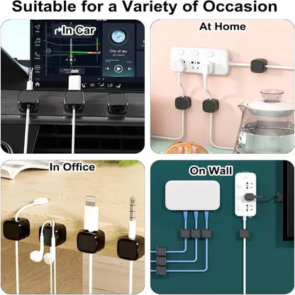Magnetic Cable Clips – Adjustable Cord Holders for Desk Cable Management, 4/8/16/36PCS Organizer