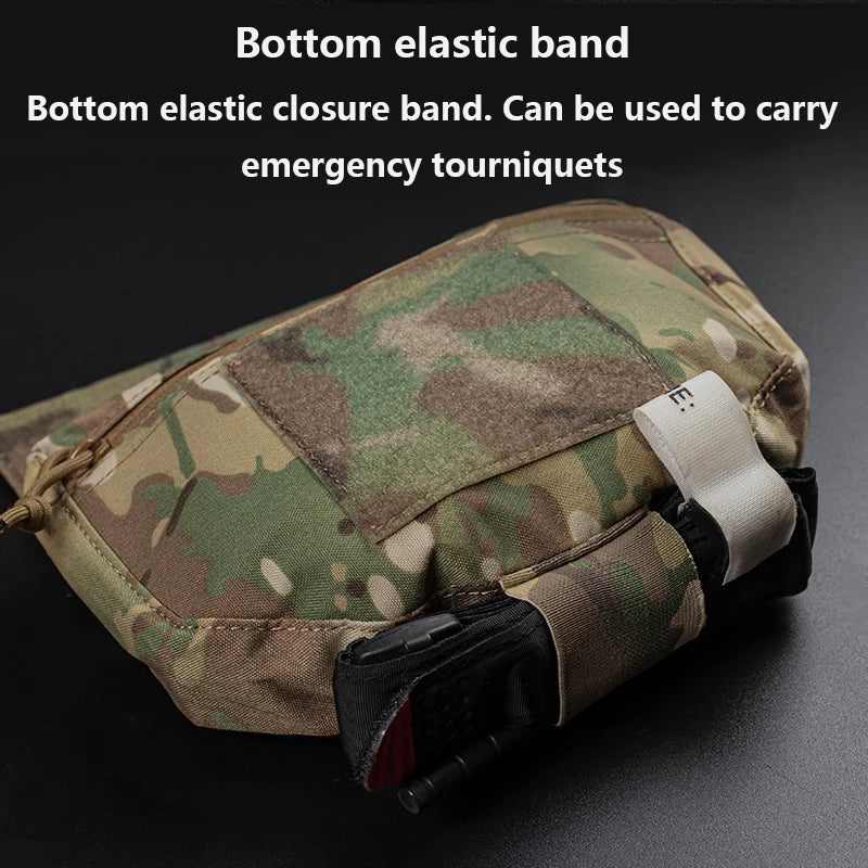Outdoor Tactical JPC/CPC Vest – Large FC Sub-Pouch with Expanded Lower Belly MOLLE Tactical Chest Pouch