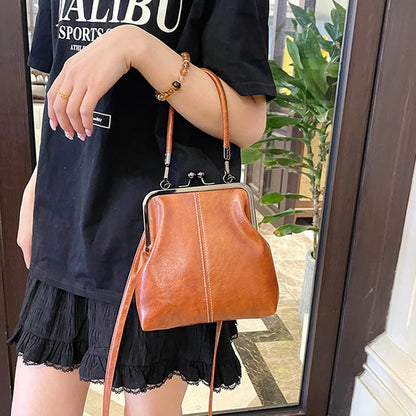 Vintage Brown Women’s Handbag – PU Leather Designer Shoulder & Crossbody Bag