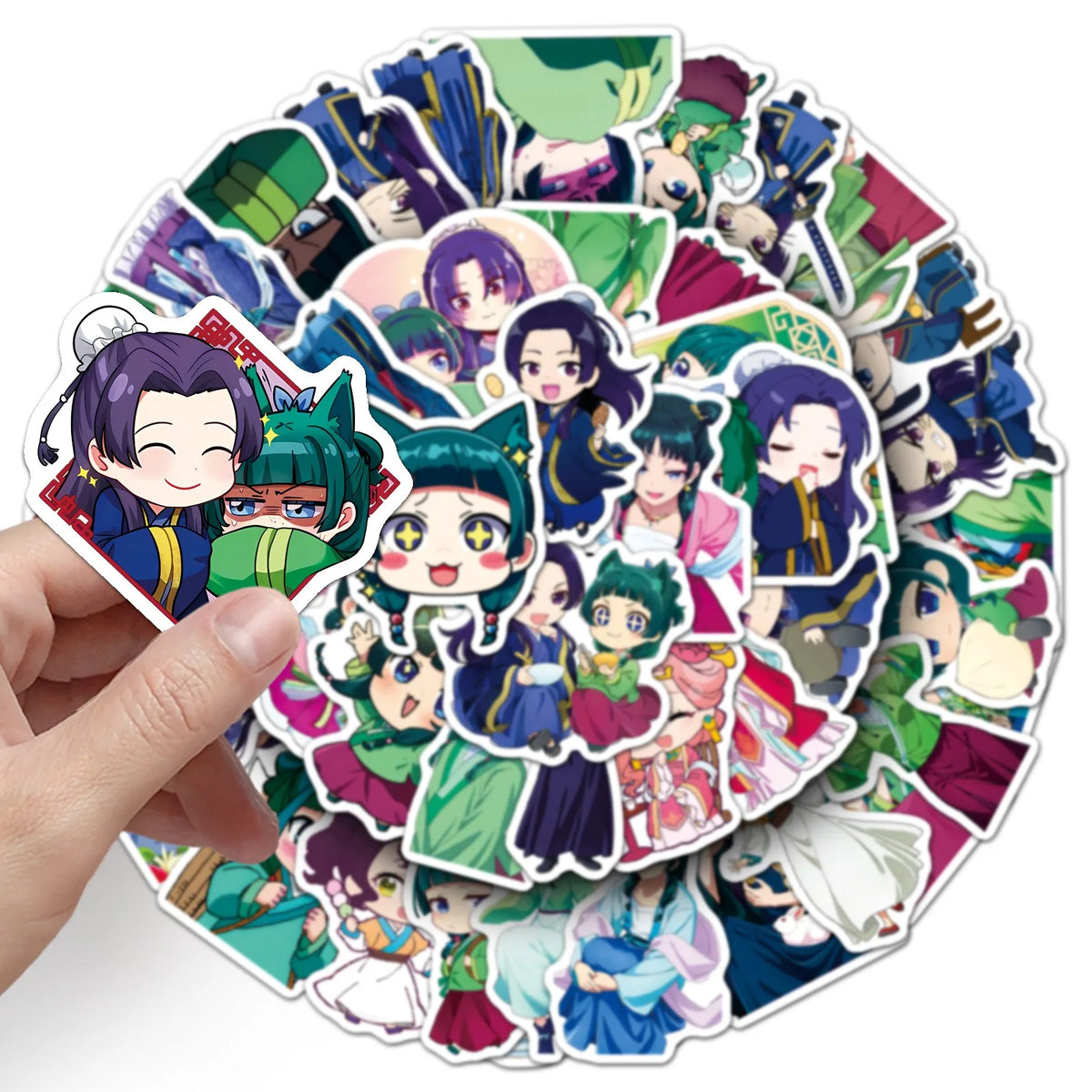 The Apothecary Diaries Anime Stickers 50PCS - Cartoon Graffiti Decals for Laptops, Phones, Guitars, Bikes & More