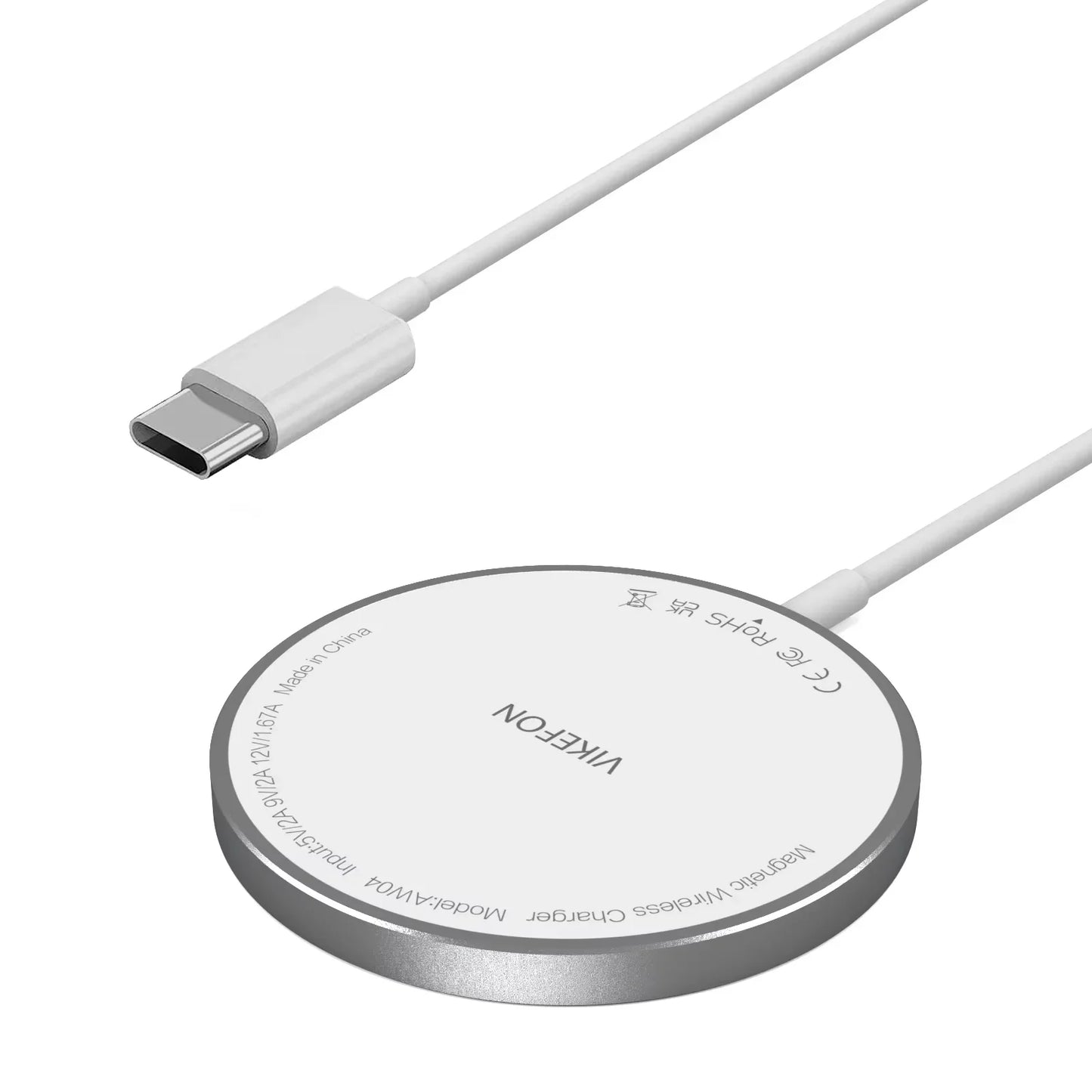 100W Magnetic Wireless Charger Pad with USB & Type-C — Fast Charging Dock for MagSafe iPhone 16/15/14/13/12 Pro Max
