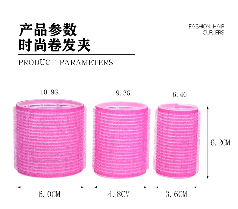 28pcs Hair Roller Set – 18 Plastic Self-Grip Curlers in 3 Sizes with 10 Metal Clips for DIY Hairdressing