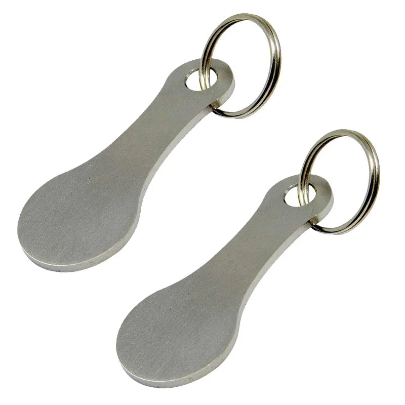 Shopping Cart Token Keychain – Portable Stainless Steel Key Ring for Daily Use Accessories