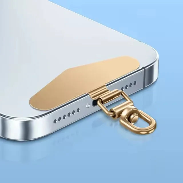 Upgraded 360° Rotatable Stainless Steel Phone Tether Tab – Metal Patch Gasket & Cellphone Lanyard Safety Connector