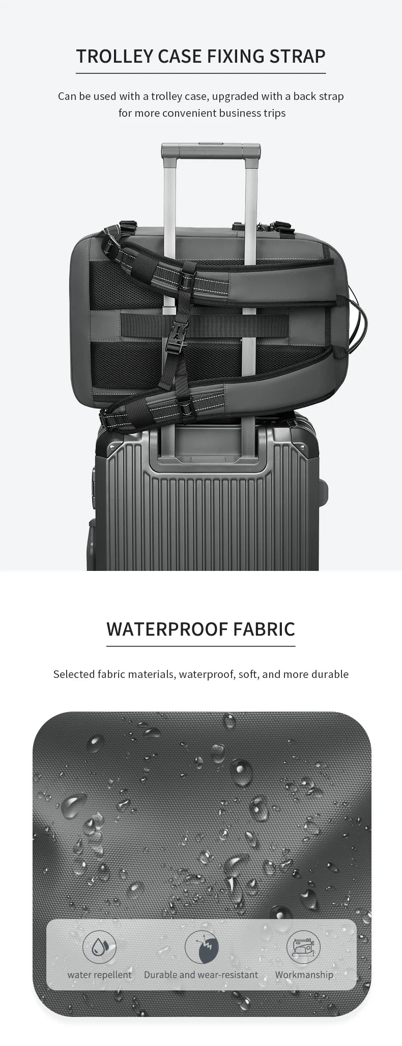 Men's Travel Backpack – Vacuum Compression, 17-Inch Laptop Backpack, Large Capacity Business & School Backpack, Expanded Hiking Bag